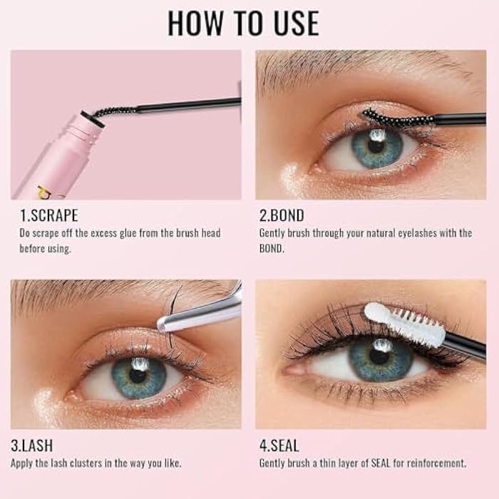 Lash Bond and Seal, Lash Glue, Lash Extension Glue, Bond and Seal Lash Glue, Eyelash Glue Strong Hold & Latex Free, Cluster Lash Glue Long Retention 72+ Hours Waterproof - Image 2